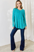 Load image into Gallery viewer, Zenana Oversized Washed Waffle Long Sleeve Top
