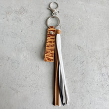 Load image into Gallery viewer, Genuine Leather Tassel Keychain

