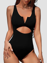 Load image into Gallery viewer, Cutout Notched Wide Strap One-Piece Swimwear
