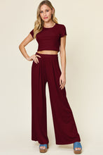 Load image into Gallery viewer, Double Take Full Size Round Neck Top and Pants Set
