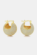 Load image into Gallery viewer, Inlaid Cubic Zirconia Brass Earrings
