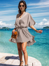 Load image into Gallery viewer, Surplice Half Sleeve Mini Dress
