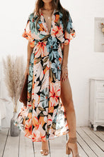 Load image into Gallery viewer, Plunge Printed Split Midi Dress
