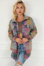 Load image into Gallery viewer, 11279 Plaid Collared Neck Button Front Jacket

