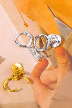 Load image into Gallery viewer, Hat &amp; Boot Shape Asymmetrical Copper 14K Gold Plated Earrings
