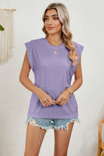 Load image into Gallery viewer, Eyelet Round Neck Tank
