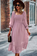 Load image into Gallery viewer, Swiss Dot Smocked Square Neck Dress
