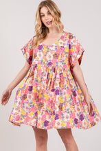 Load image into Gallery viewer, SAGE + FIG Floral Short Sleeve Babydoll Dress with Pockets

