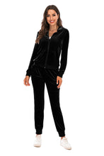 Load image into Gallery viewer, Zip-Up Hooded Jacket and Pants Set
