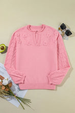 Load image into Gallery viewer, Notched Long Sleeve Sweater
