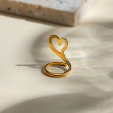 Load image into Gallery viewer, Stainless Steel Cutout Heart Bypass Ring
