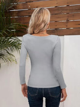 Load image into Gallery viewer, Asymmetrical Neck Long Sleeve T-Shirt
