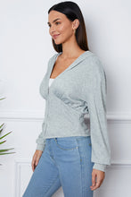 Load image into Gallery viewer, Ruched Half Zip Hooded Jacket
