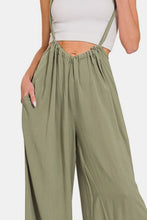 Load image into Gallery viewer, Zenana Pocketed Wide Strap Wide Leg Overalls
