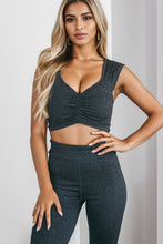 Load image into Gallery viewer, Ruched Cutout Tank and Slit Pants Set
