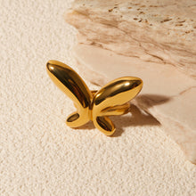 Load image into Gallery viewer, 18K Gold-Plated Stainless Steel Butterfly Ring
