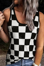 Load image into Gallery viewer, Checkered Scoop Neck Tank
