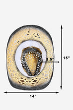 Load image into Gallery viewer, Fame Cutout Rope Strap Wide Brim Hat
