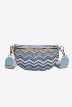 Load image into Gallery viewer, Adored Chevron Straw Sling Bag
