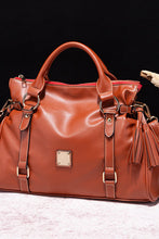 Load image into Gallery viewer, PU Leather Handbag with Tassels
