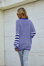 Load image into Gallery viewer, Striped Button Up Long Sleeve Cardigan
