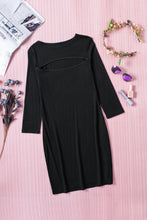 Load image into Gallery viewer, Cutout Round Neck Long Sleeve Mini Dress
