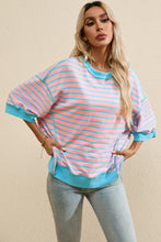 Load image into Gallery viewer, Striped Round Neck Half Sleeve T-Shirt
