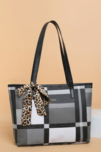 Load image into Gallery viewer, Adored Color Block Tie Detail PU Leather Tote Bag
