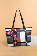 Load image into Gallery viewer, Adored Color Block Tie Detail PU Leather Tote Bag
