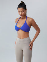 Load image into Gallery viewer, Twisted Halter Neck Active Bra

