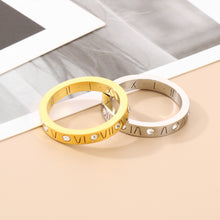 Load image into Gallery viewer, Inlaid Zircon Stainless Steel Ring

