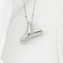 Load image into Gallery viewer, Copper Bubble Letter Pendant Necklace
