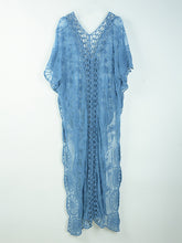 Load image into Gallery viewer, Openwork Slit V-Neck Half Sleeve Cover-Up
