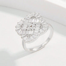 Load image into Gallery viewer, 925 Sterling Silver Zircon Geometric Shape Ring
