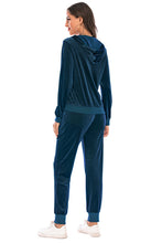 Load image into Gallery viewer, Zip-Up Hooded Jacket and Pants Set
