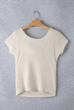 Load image into Gallery viewer, Backless Round Neck Short Sleeve T-Shirt
