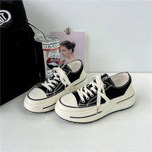 Load image into Gallery viewer, Lace-Up Round Toe Platform Sneakers
