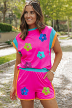 Load image into Gallery viewer, Sequin Round Neck Top and Shorts Set
