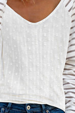Load image into Gallery viewer, Swiss Dot V-Neck Long Sleeve T-Shirt

