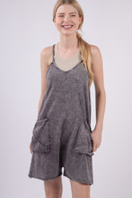 Load image into Gallery viewer, VERY J V-Neck Sleeveless Washed Romper
