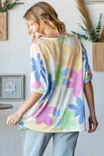 Load image into Gallery viewer, HOPELY Floral Round Neck Waffle T-Shirt
