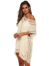 Load image into Gallery viewer, Cutout V-Neck Short Sleeve Cover-Up
