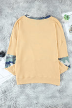 Load image into Gallery viewer, Camouflage Color Block Waffle Knit Pullover
