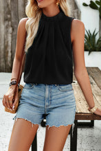 Load image into Gallery viewer, Ruched Mock Neck Tank
