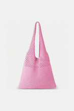 Load image into Gallery viewer, Zenana Crochet Mesh Half Pointelle Knit Tote Bag

