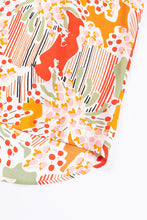 Load image into Gallery viewer, Floral Notched Lantern Sleeve Blouse
