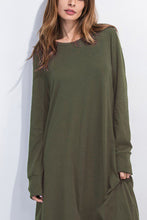 Load image into Gallery viewer, Full Size Round Neck Long Sleeve Sweatshirt Dress
