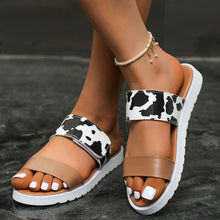 Load image into Gallery viewer, Animal Print Open Toe Sandals
