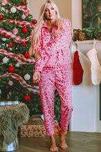 Load image into Gallery viewer, Leopard Half Zip Sweatshirt and Pants Set
