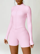 Load image into Gallery viewer, Zip Up Mock Neck Long Sleeve Active Outerwear
